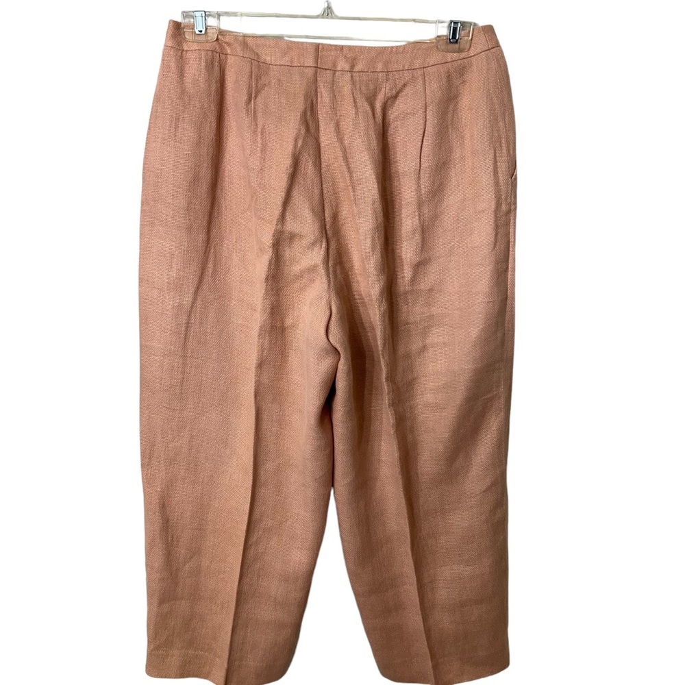 ELLEN TRACY LADYS LINEN CAPRIS, SIZE 12 INSEAM 22”.☑️ - Picture 2 of 5
